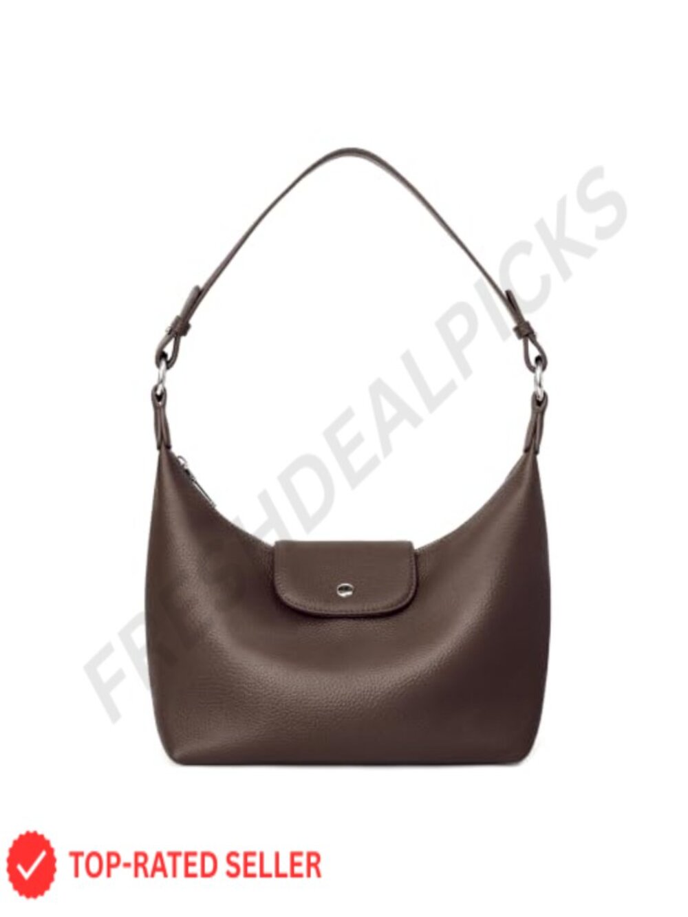 Genuine Leather Hobo Shoulder Crossbody Bag with Detachable Straps